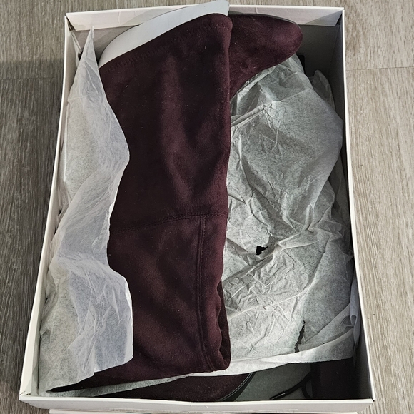 A New Day Penelope Over the Knee Boots Burgundy - Picture 4 of 11